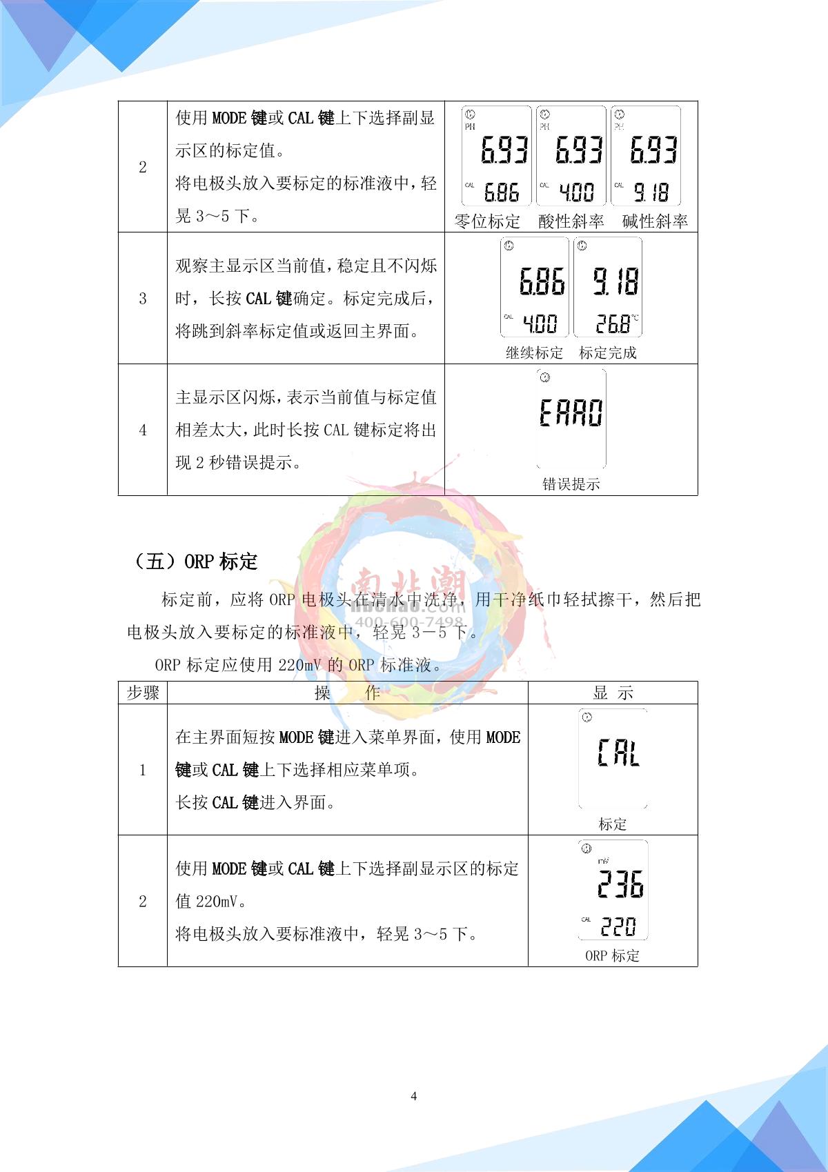 NOBOTECH NPT-PH106(pH) Waterproof pen pH/ORP meterManual page 6