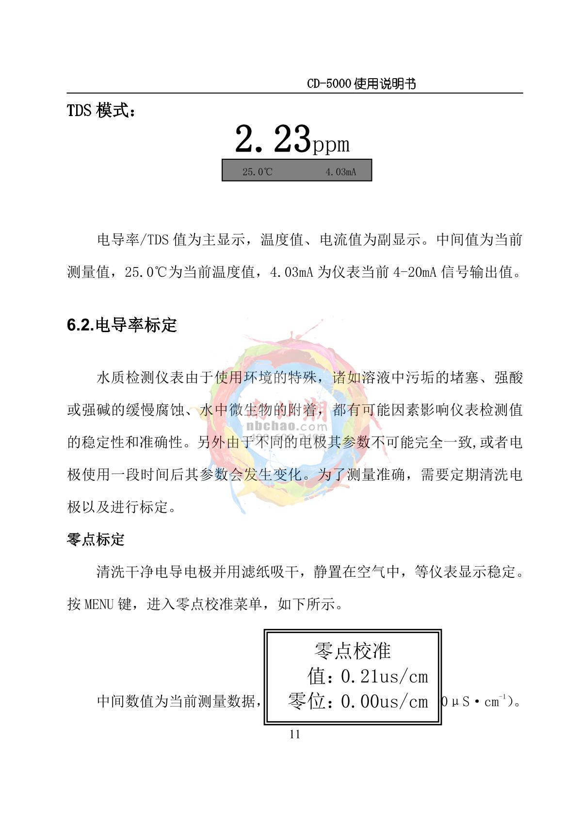 NOBOTECH CD-5000 Industrial online conductivity /TDS meterManual page 14