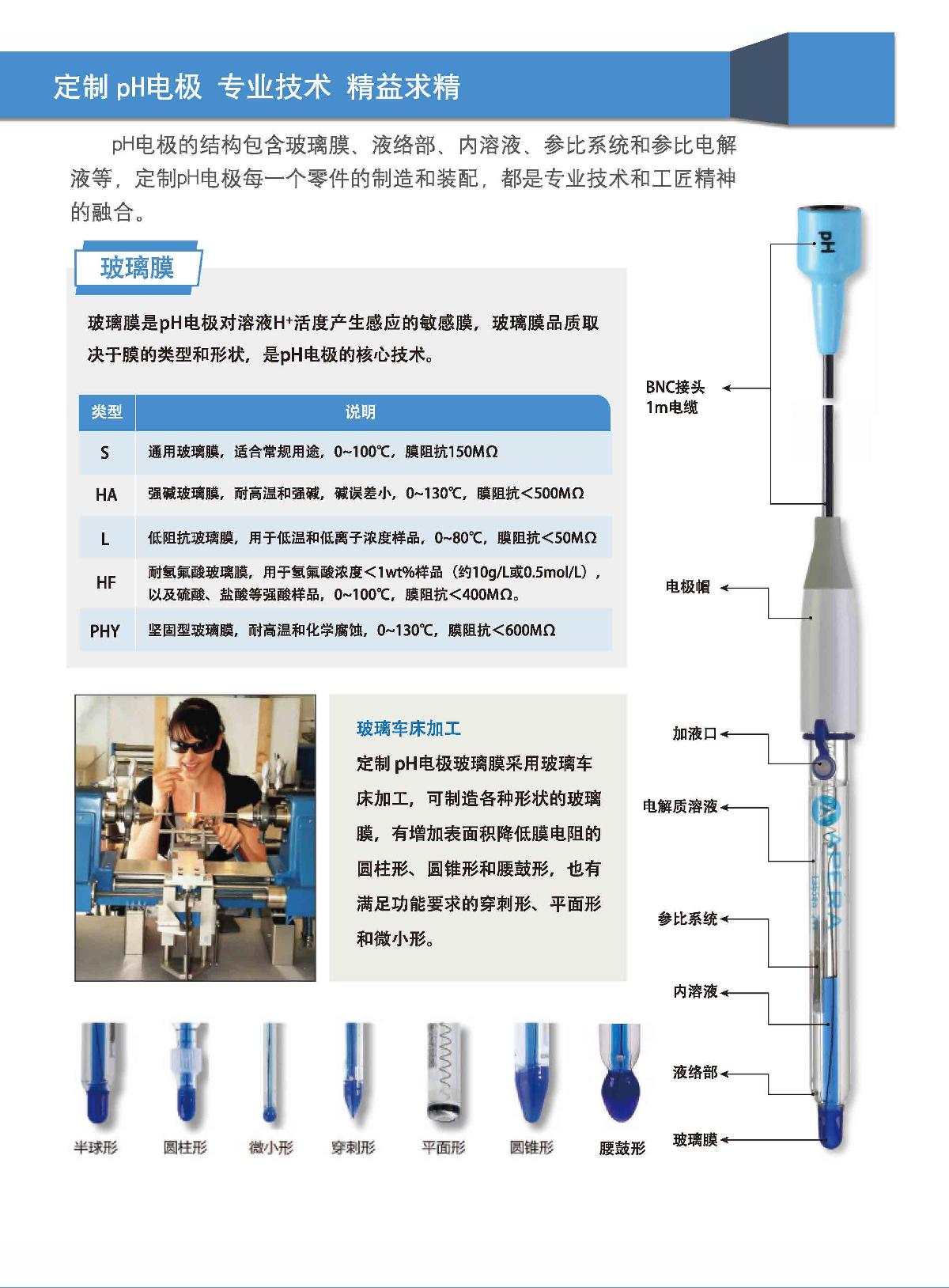 FZchina FZ-331 PH electrode brochure page 1