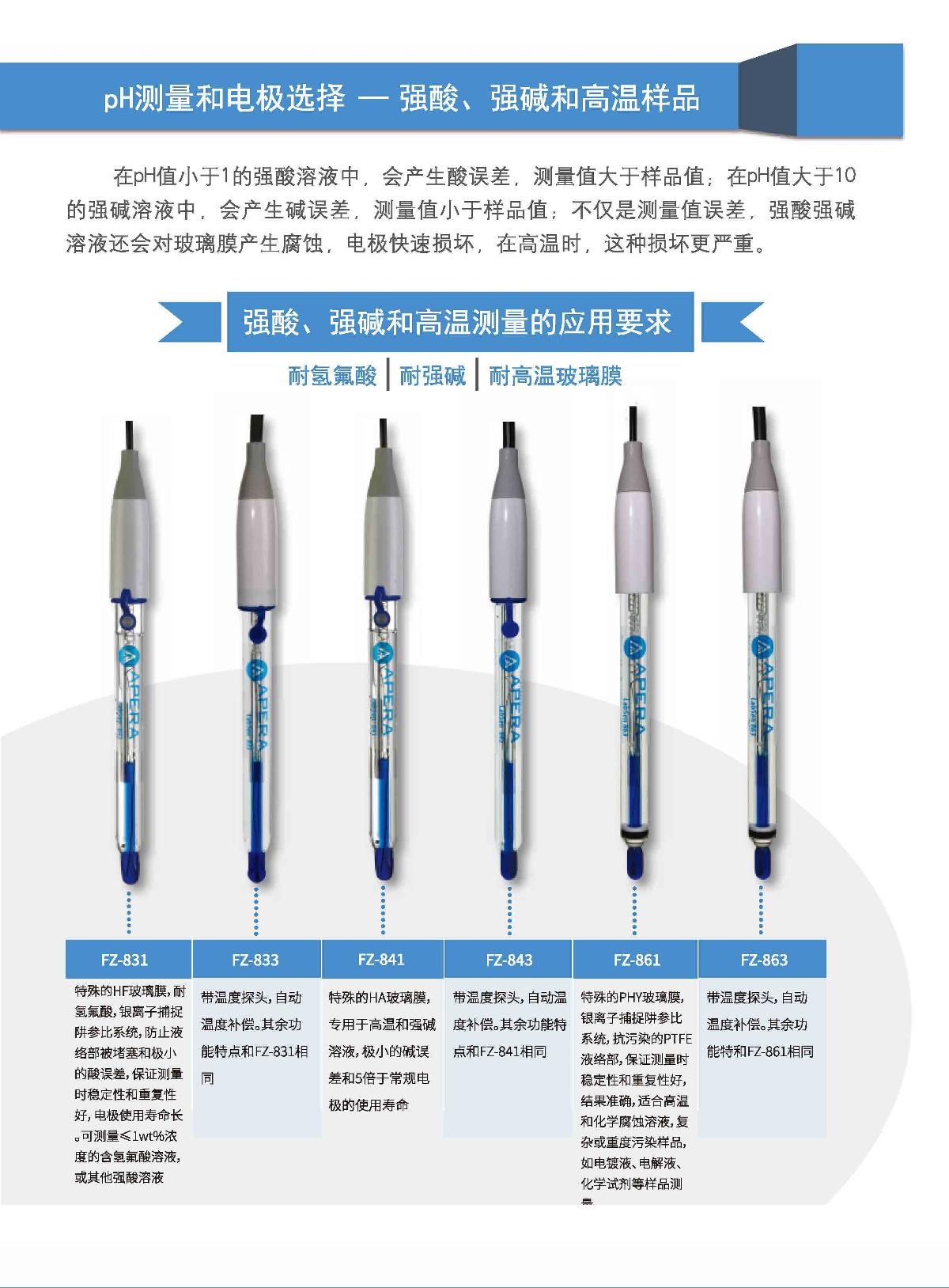 FZchina FZ-843 PH electrode brochure page 3