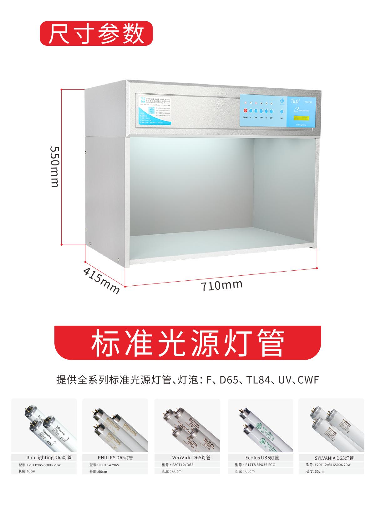 TILO T60 (5) five light sources Lighting booth brochure page 2
