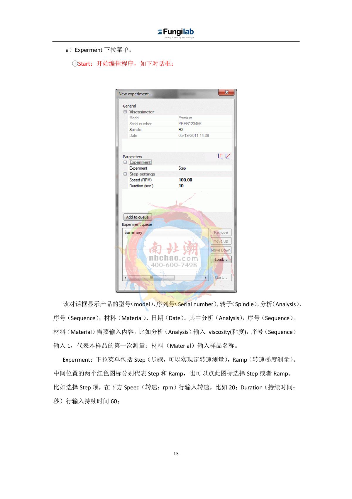 Fungilab EVO EXPERT H Rotational viscometerManual page 13