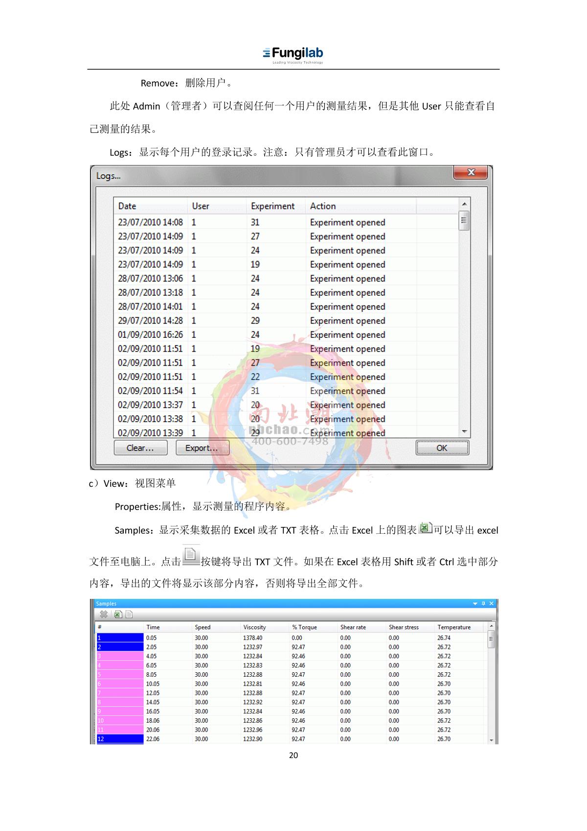 Fungilab EVO EXPERT H Rotational viscometerManual page 20