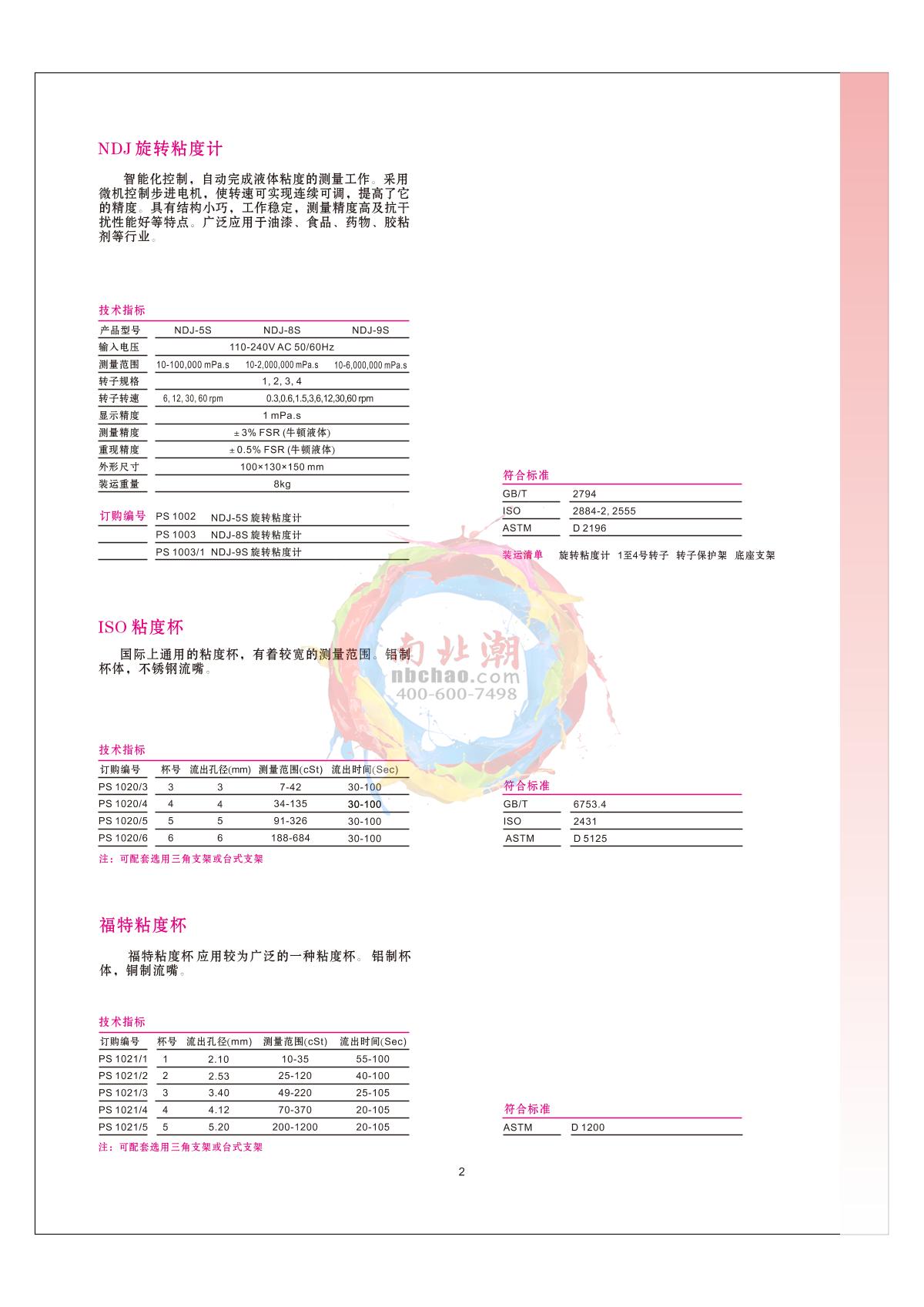 Pushen ISO-3# ISO cup with bracket brochure page 1
