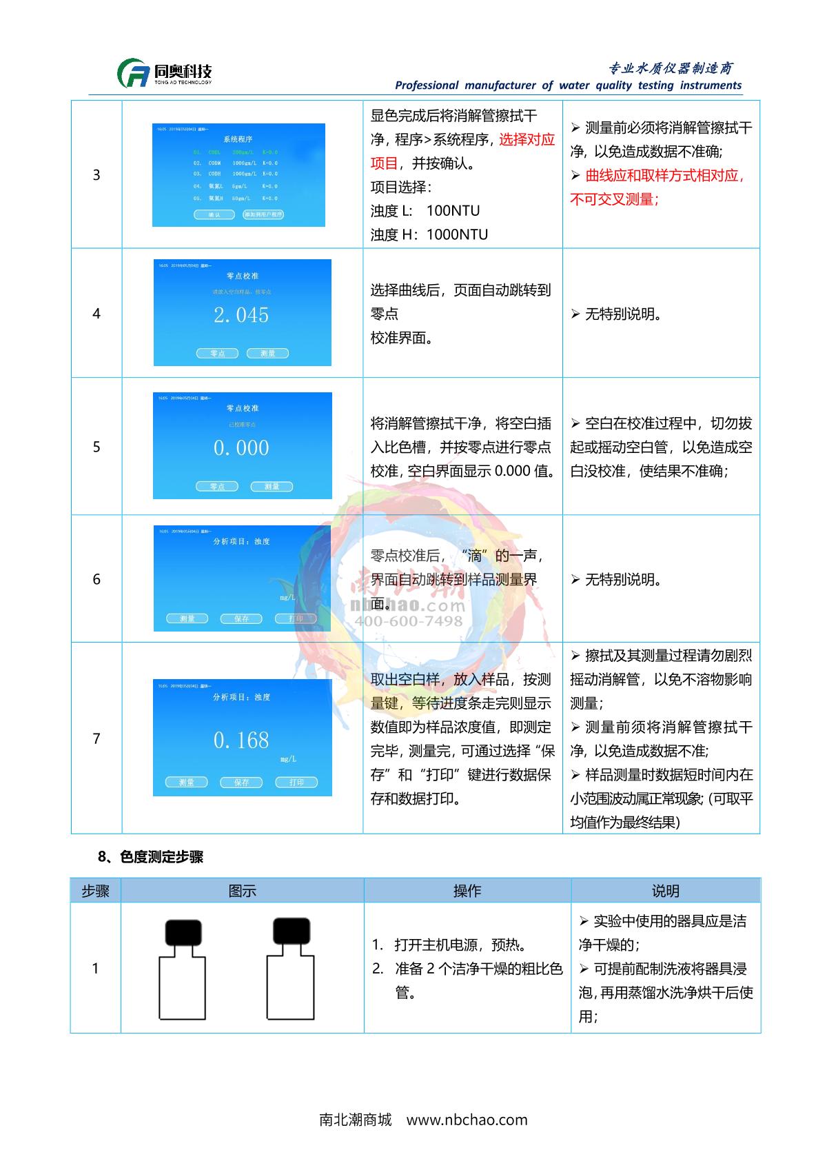 TongAo TR 6900A Multi-Channel Water Quality Rapid AnalyzerManual page 22