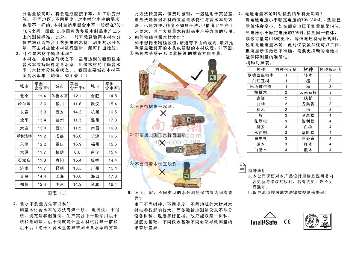 SMART SENSOR AR971 Moisture TesterManual page 2