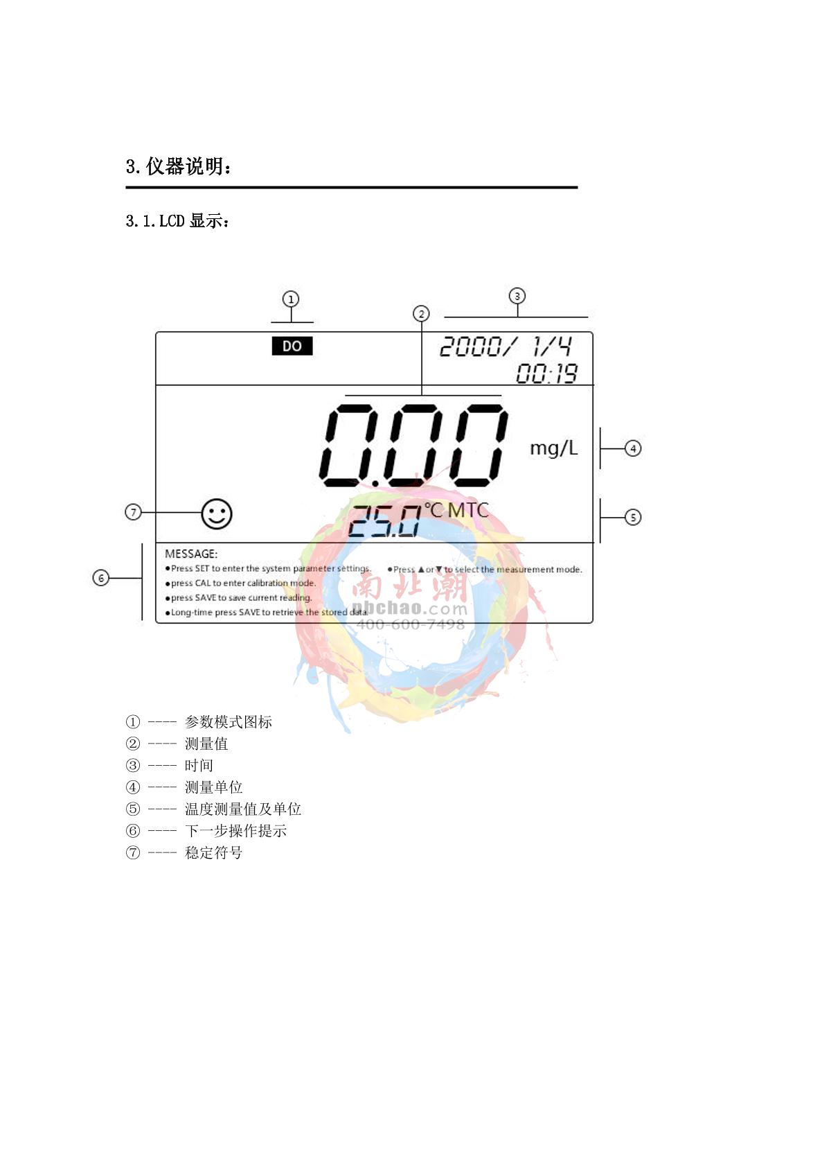 Yoke YG-01 Button type desktop Dissolved Oxygen Meter (fluorescence method)Manual page 5