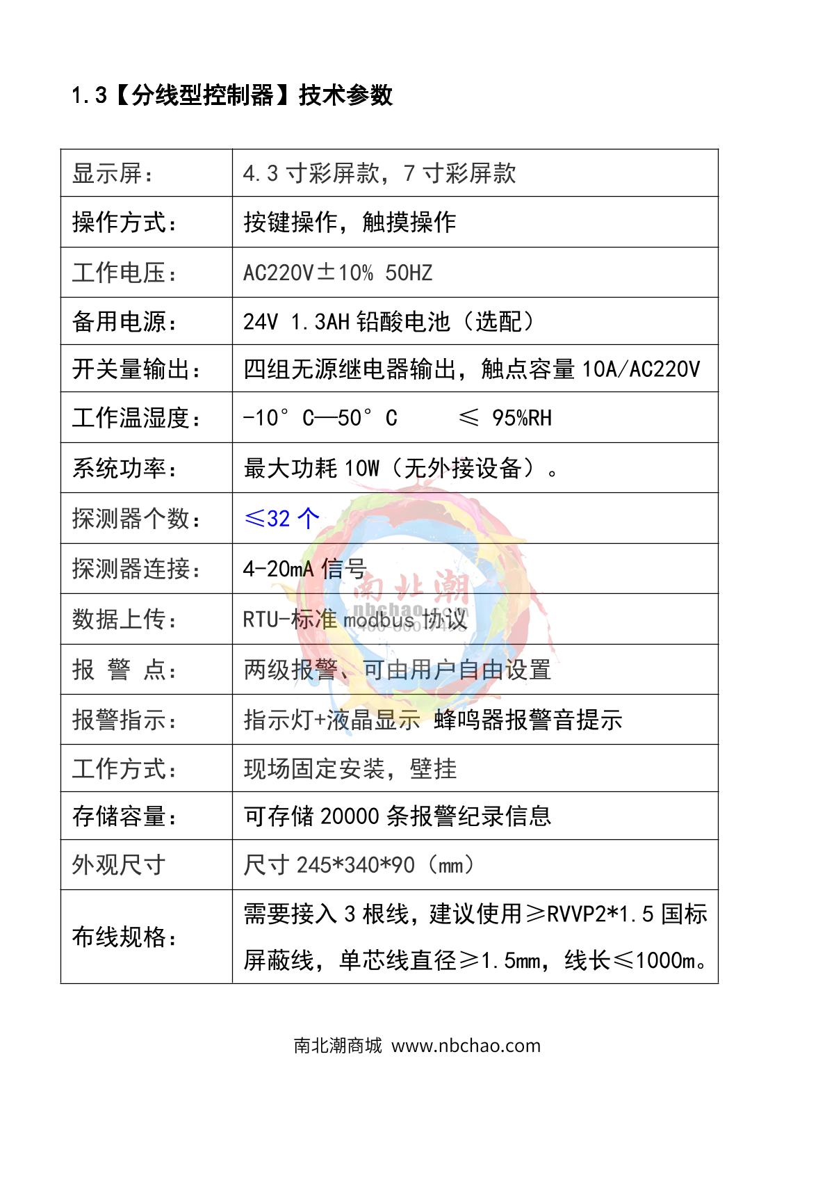 HuiRuiPu HRP-K6000-32 Line type gas alarm controllerManual page 4