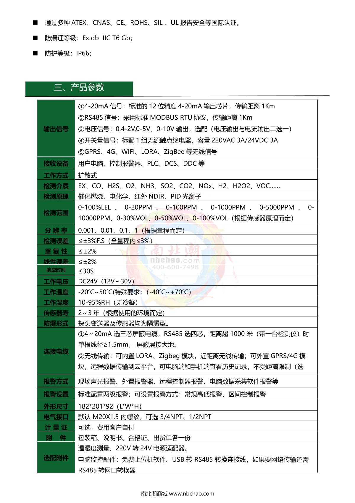 GUOYUGR GY/VGD-200-EA-G(0-10ppm) Ethyl acrylate DetectorManual page 3