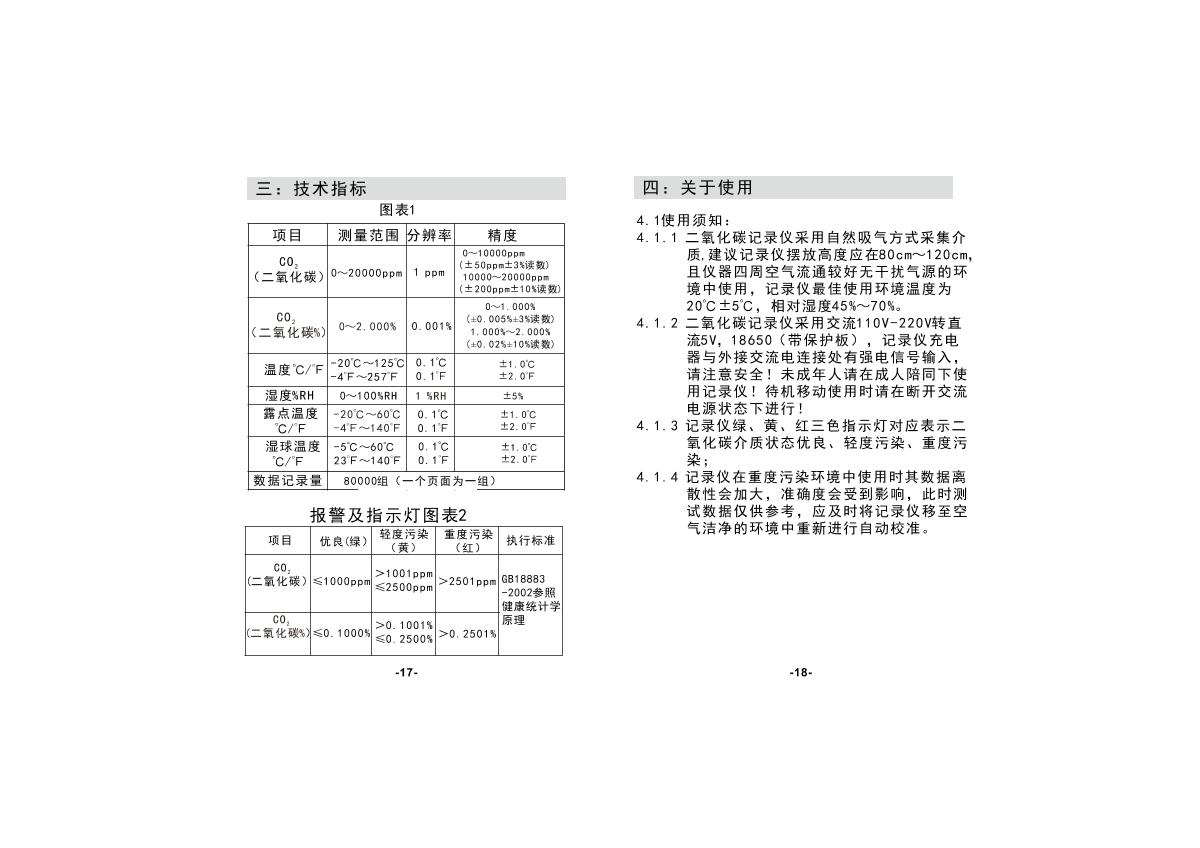 SMART SENSOR ST8310A Carbon dioxide RecorderManual page 11