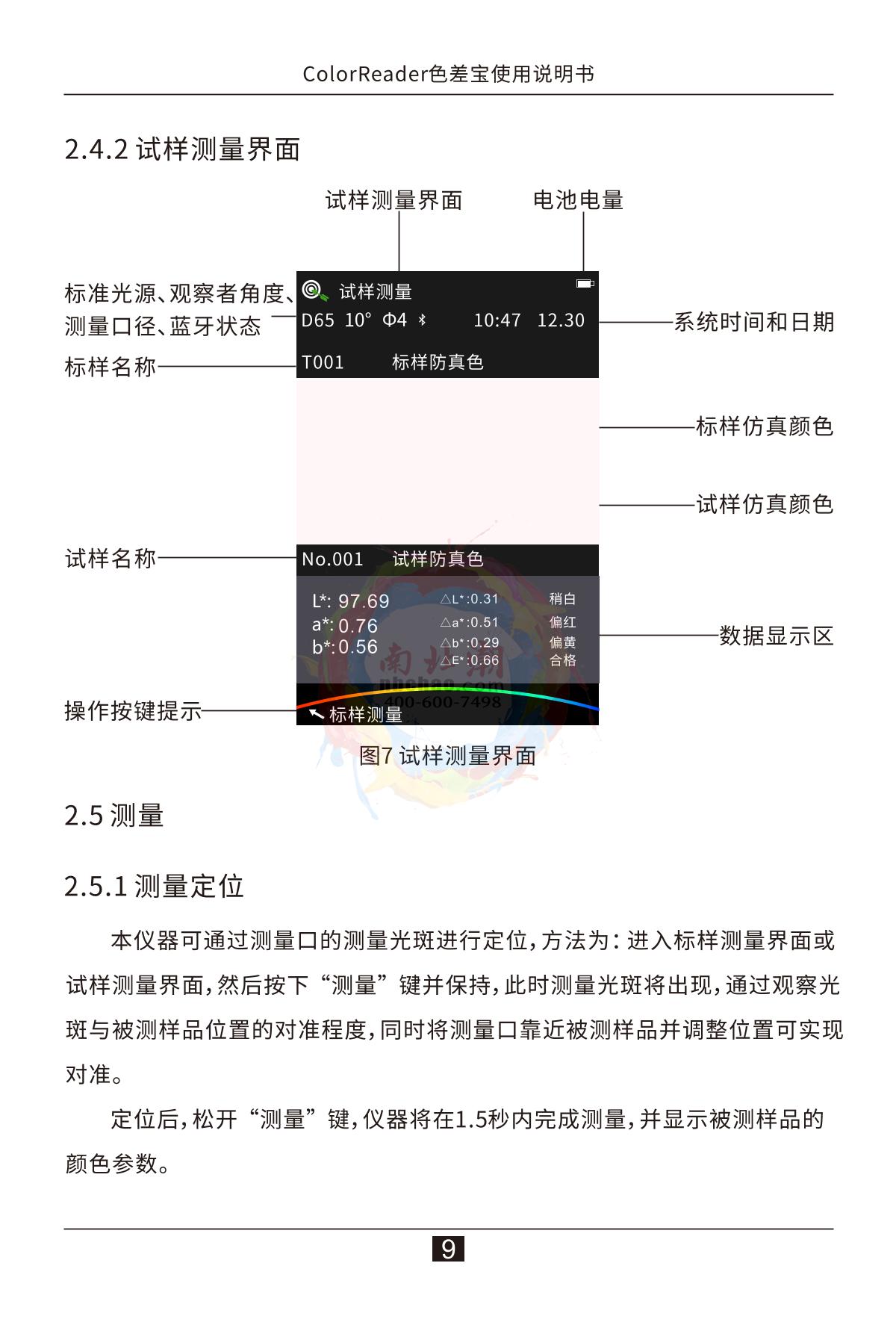 3NH CR5 Color difference treasureManual page 14