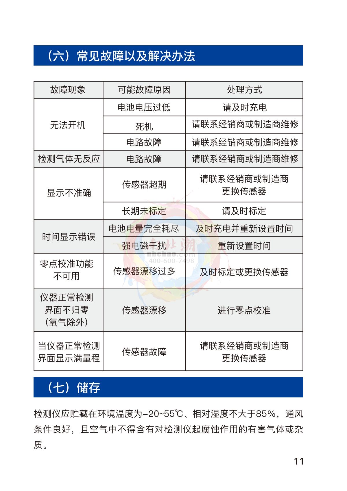 Bosean BH-90M-H2 Gas DetectorManual page 12