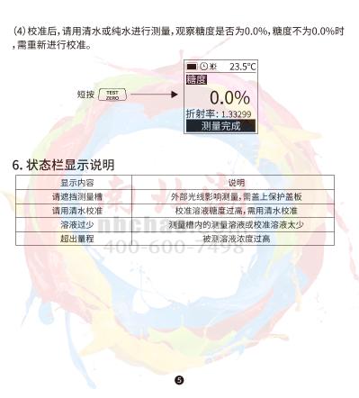 YOWEXA YW-681-C Digital refractometerManual page 5