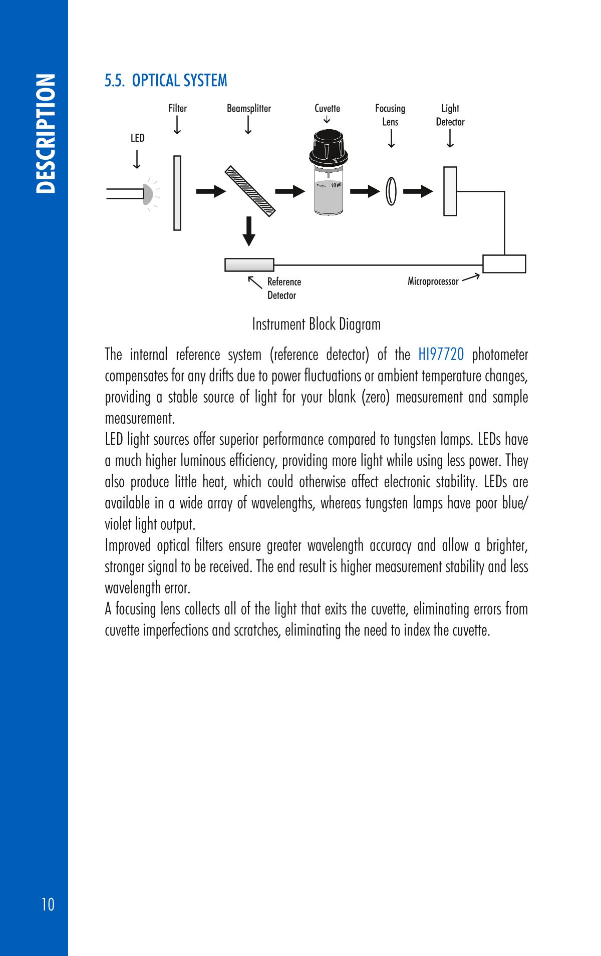 HANNA HI97720 PhotometerManual page 10
