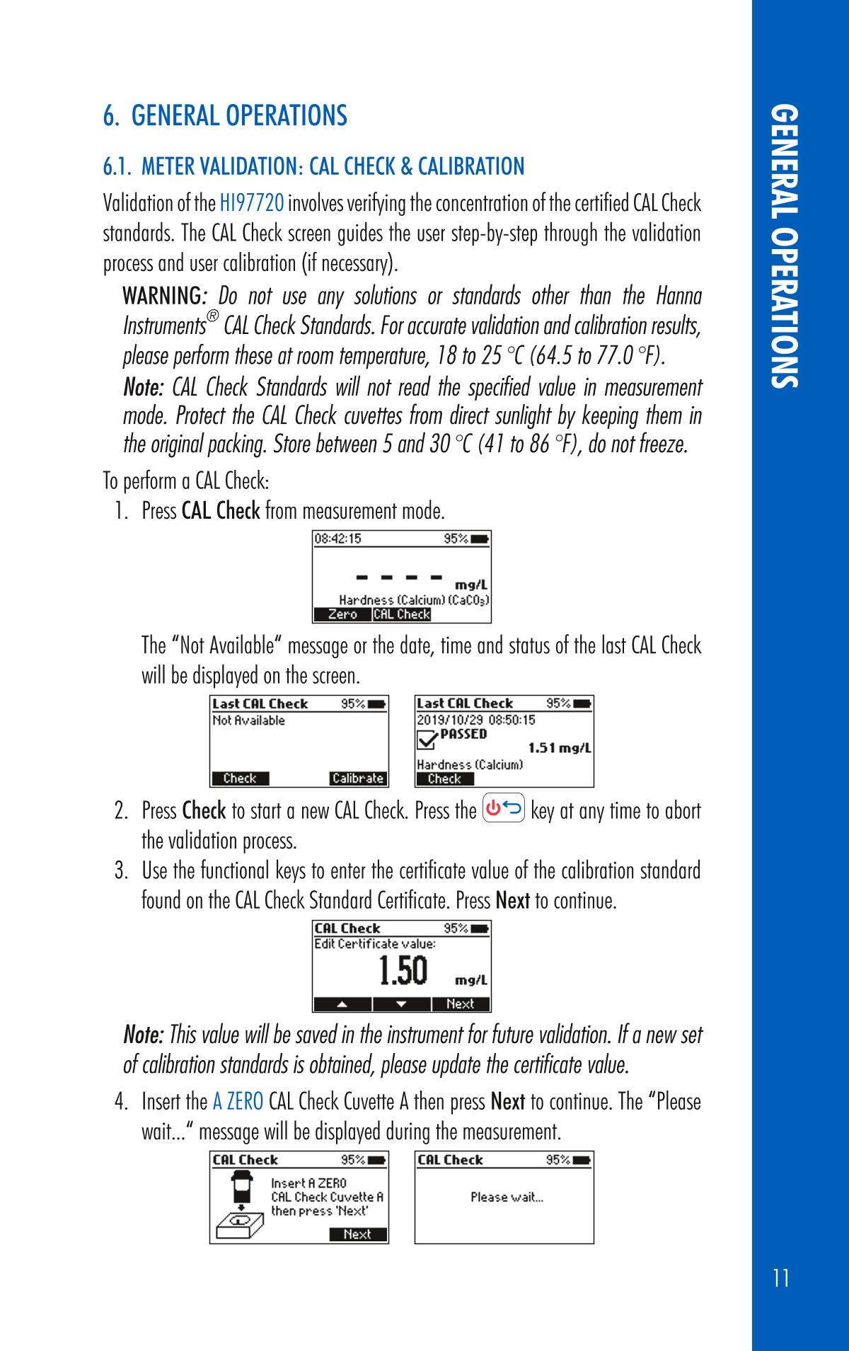 HANNA HI97720 PhotometerManual page 11