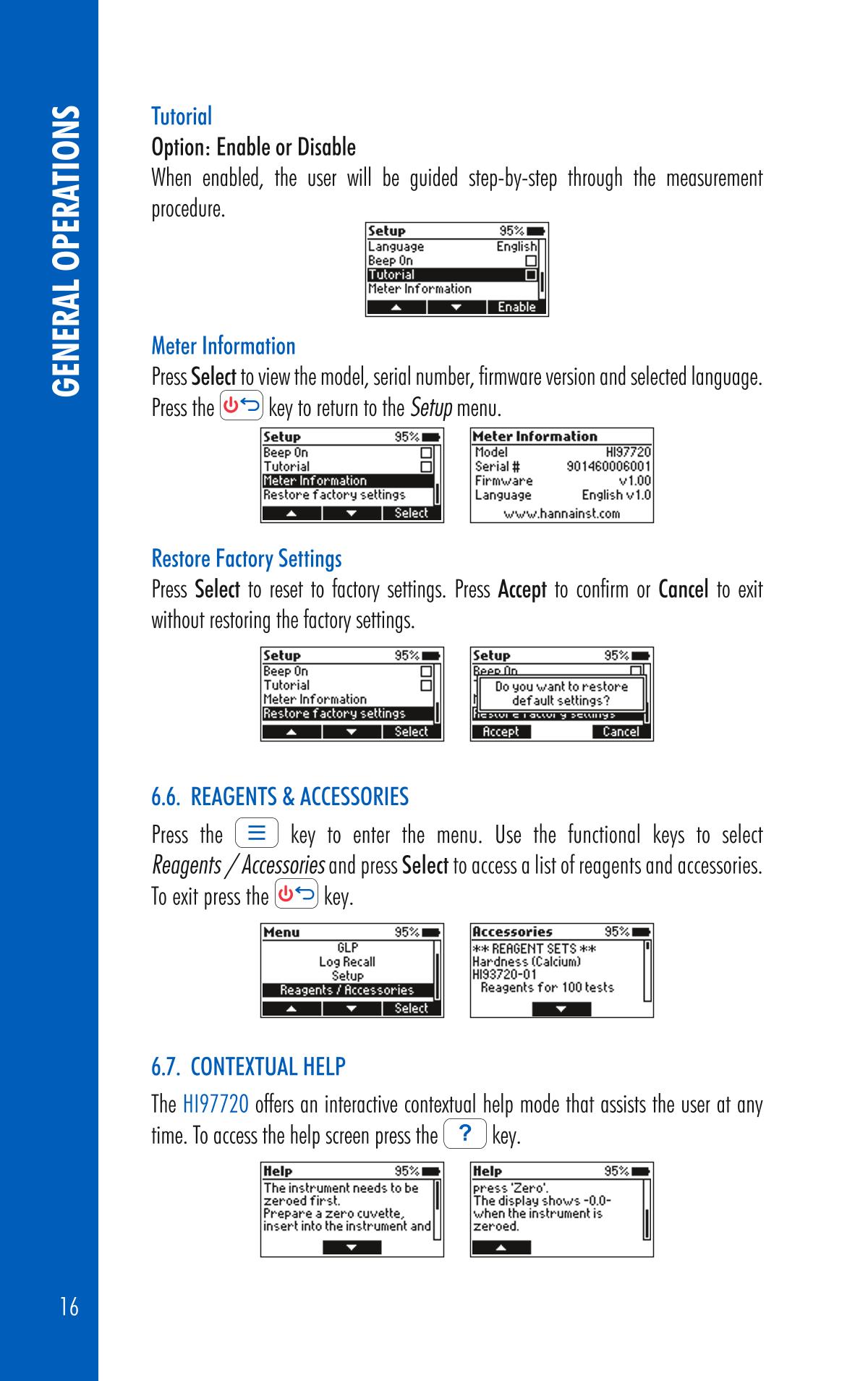 HANNA HI97720 PhotometerManual page 16
