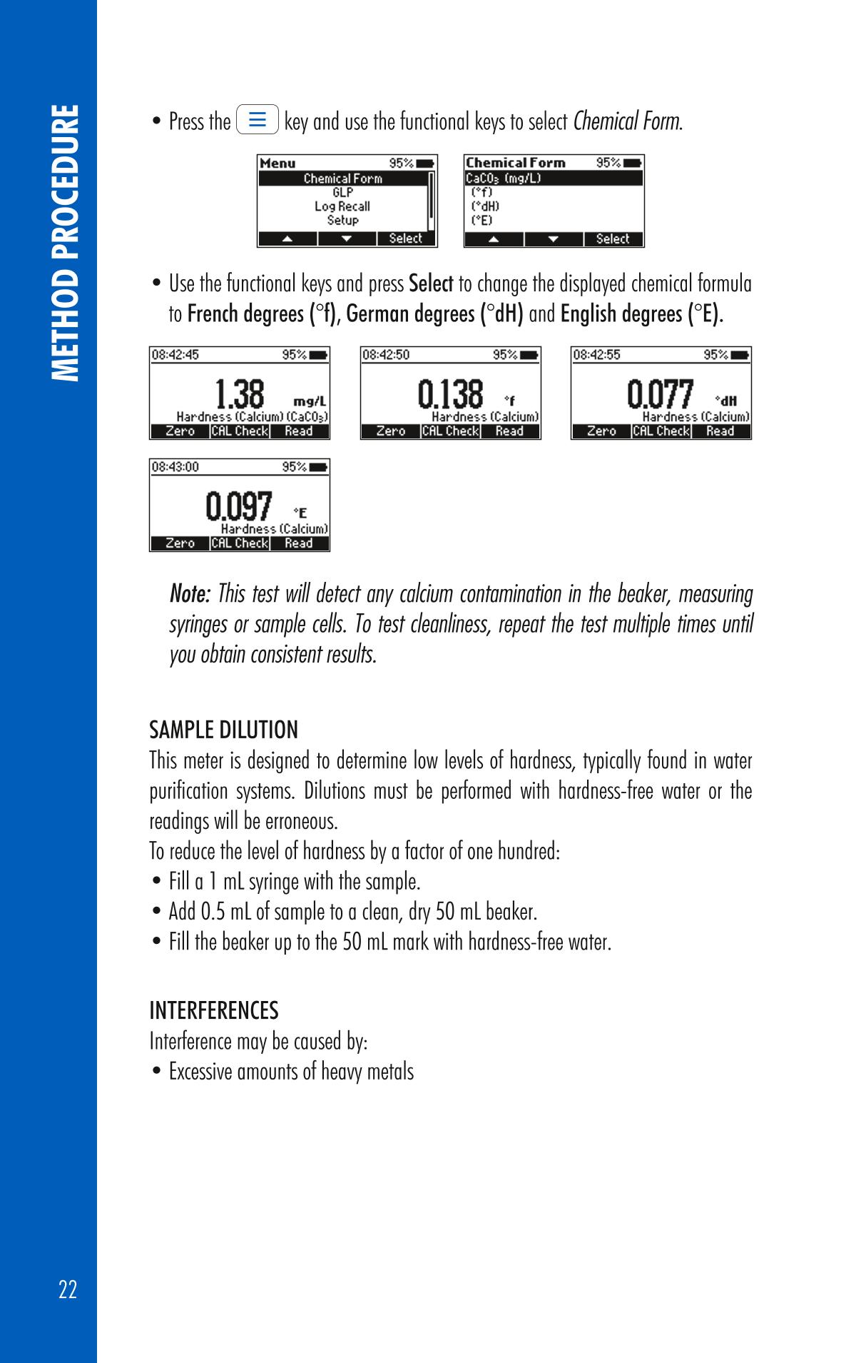 HANNA HI97720 PhotometerManual page 22