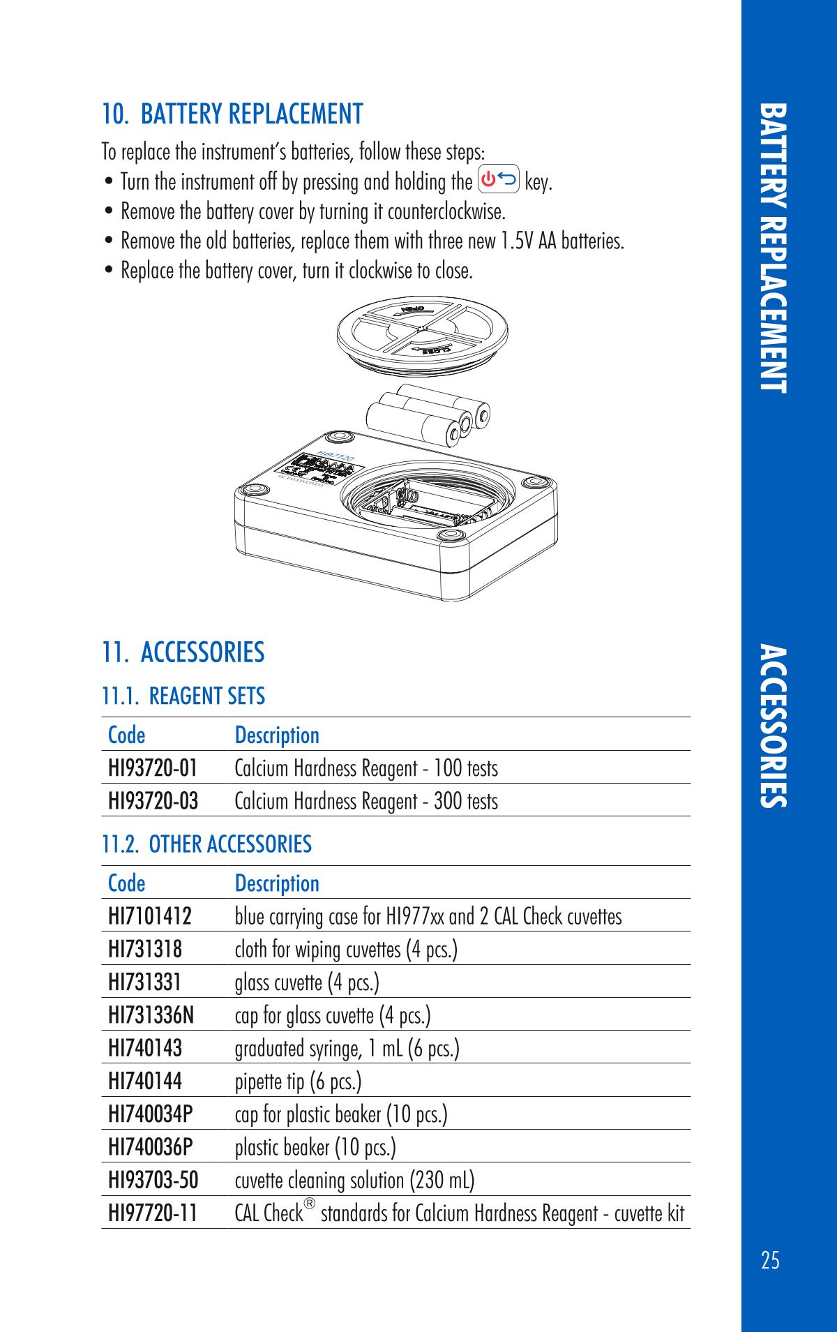 HANNA HI97720 PhotometerManual page 25