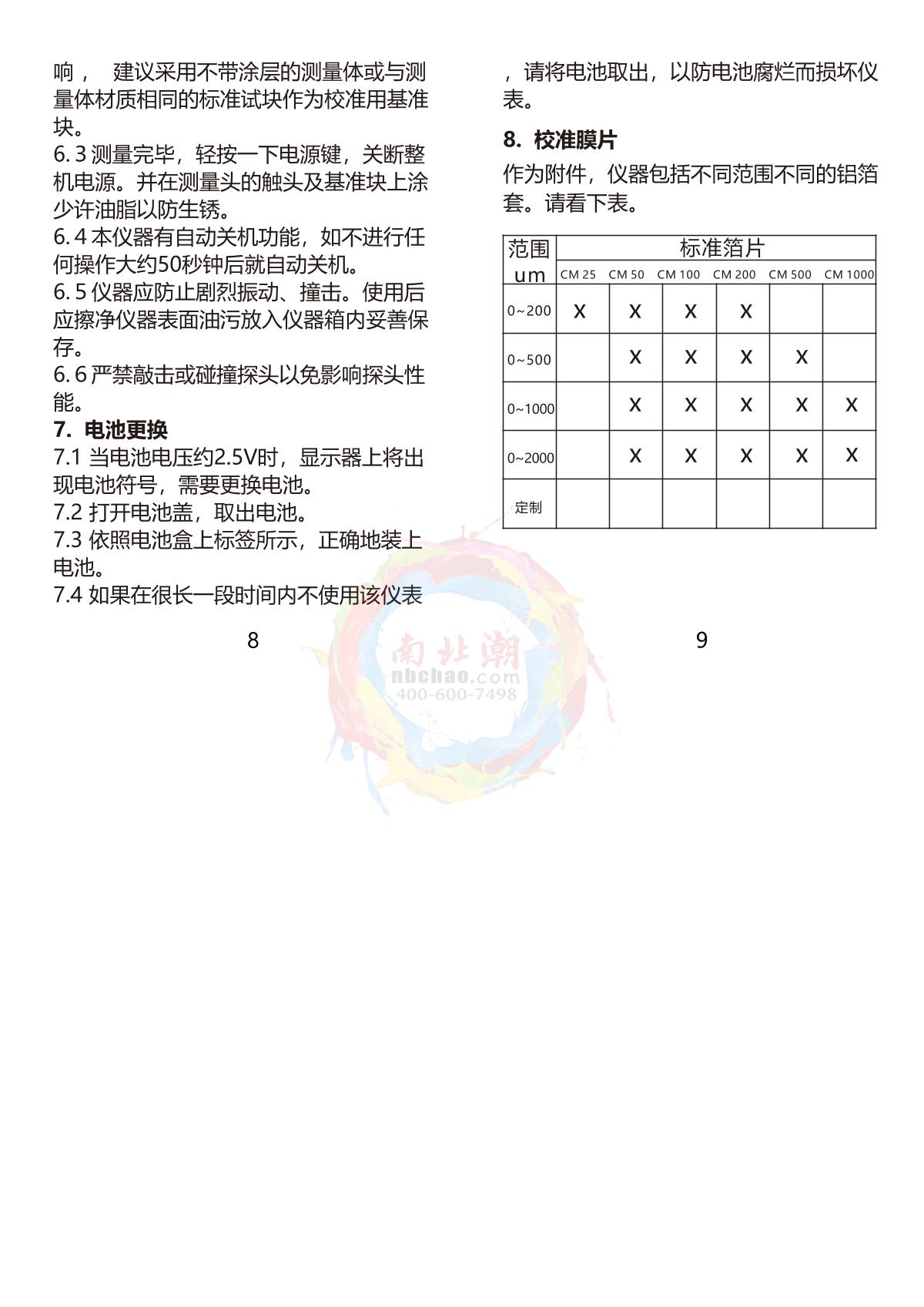 AMITTARI AC-112CS Coating Thickness GaugeManual page 3