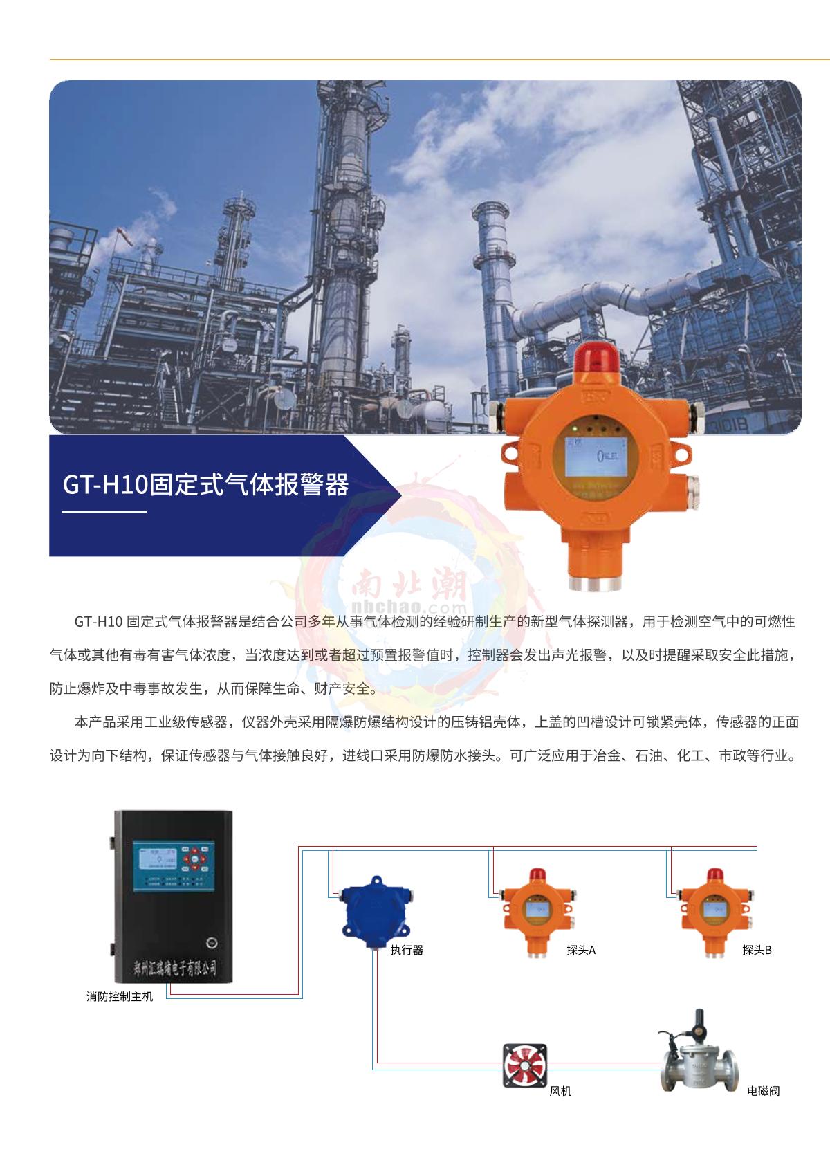 HuiRuiPu GT-H10-CLO2 Fixed gas alarm brochure page 1