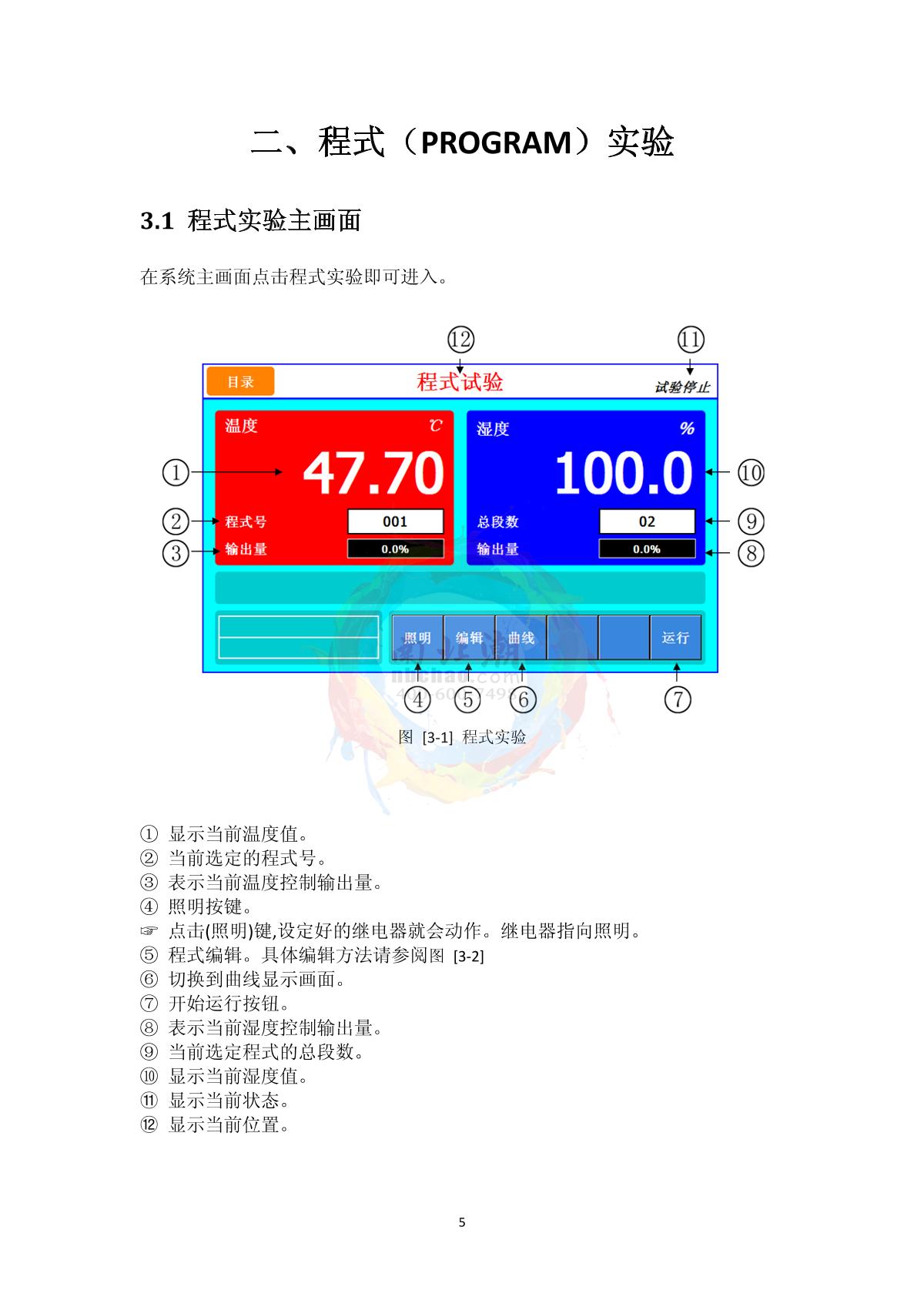 Factory NBC-50L-20 Programmable Constant Temperature & Humidity Test ChamberManual page 7