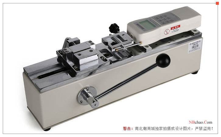 Display picture of Haibao manual horizontal test bench HM-1K supporting digital push-pull gauge
