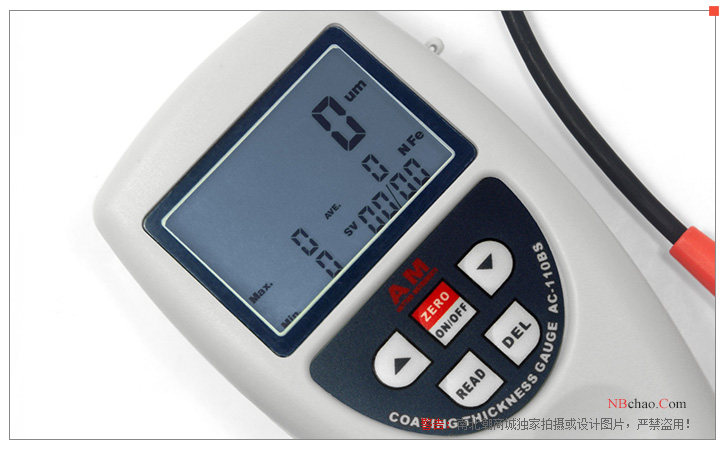 An Miao AC-110BS Statistical Coating Thickness Gauge Operation Panel Diagram