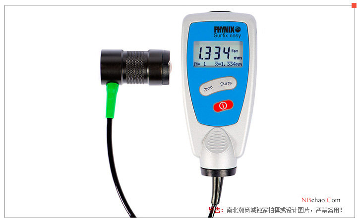 Exterior drawing of the German PHYNIX Surfix easy E FN dual-function coating Thickness Gauge