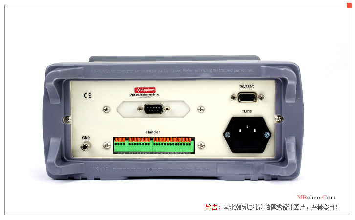 Rear view of the AMBE AT512 Precision Resistance Tester