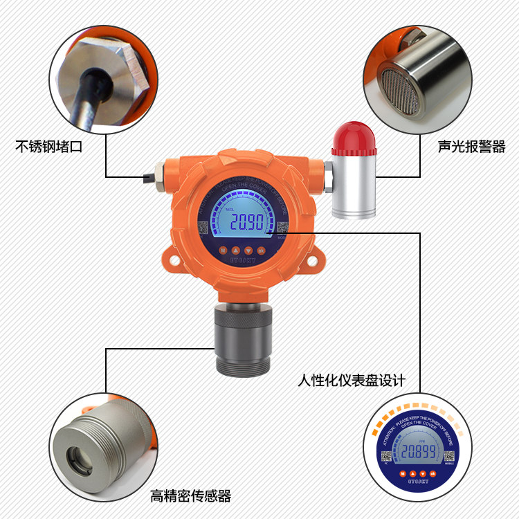 Structural diagram of visionless ES10B11-VOC (0~20ppm) fixed VOC Gas Detector