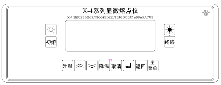 Suoguang X-4A Micro Melting Point Apparatus Button Panel