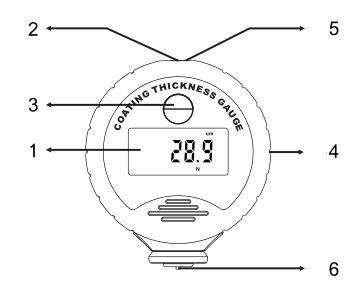 An Miao AC-990 coating Thickness Gauge panel diagram