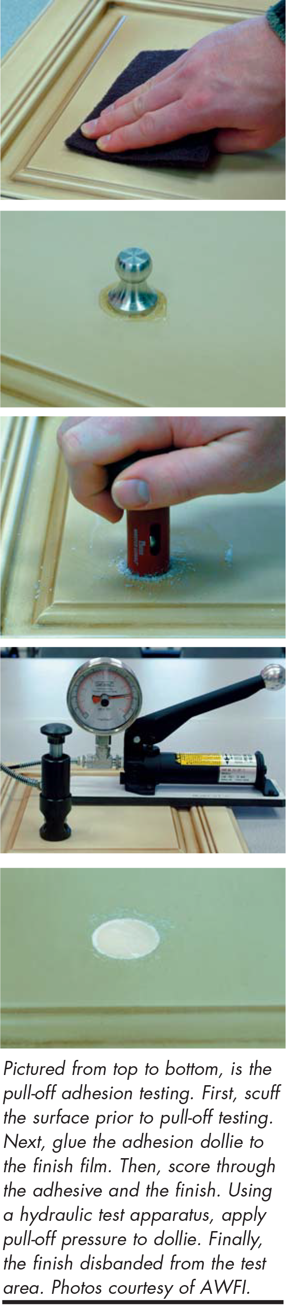 Coating system adhesion test method with Figure 2