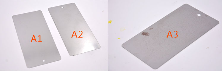 The experiment tells you: what should a good test tinplate sheet/board look like?  Picture 5