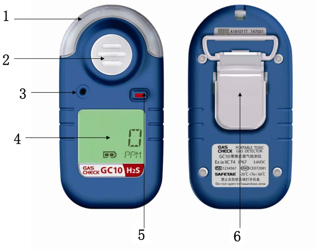 GC10 Portable Gas Detector