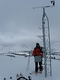 Avalanche avoidance - ski safety environment monitoring U30-NRC weather station map 1