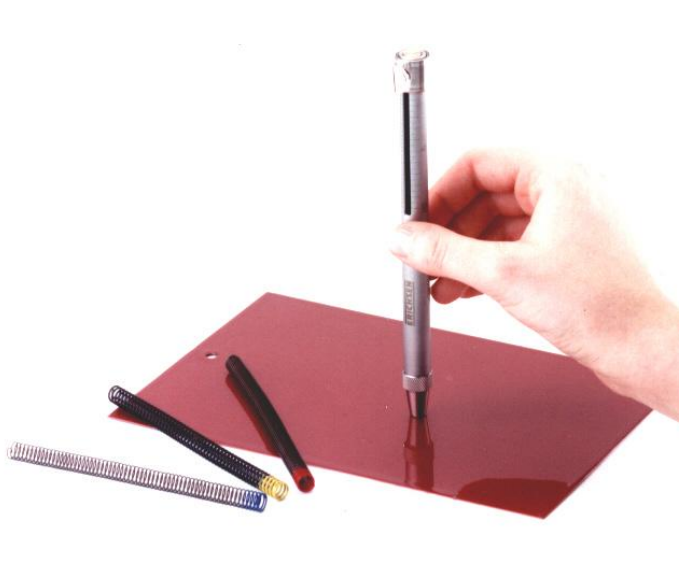 German Erichsen 318 hardness test rod display diagram