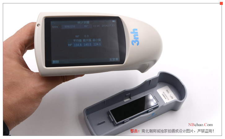 Sanenchi HG60 single-angle gloss meter display map