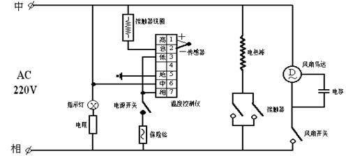 干燥机控制箱接线图图片