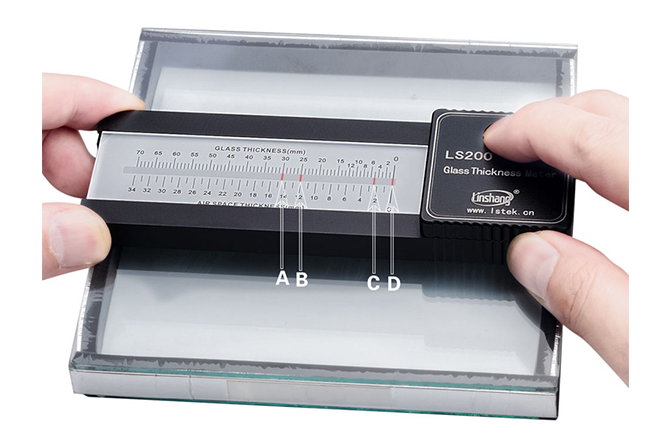 How to read the Linshang LS200 glass laser Thickness Gauge correctly?  Picture 1