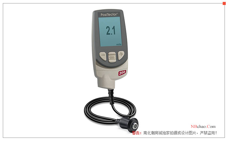 PosiTector 200 measures total coating thickness on plastic/concrete/wood etc. using "Maximum Thickness" mode Fig. 1