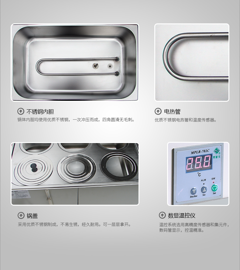 KentonHH-2 digital display Water Bath internal structure diagram