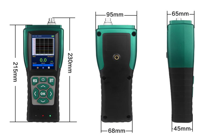 Details of the SK/MIC-800-VOC-Y/100 portable VOC Detector Figure 1