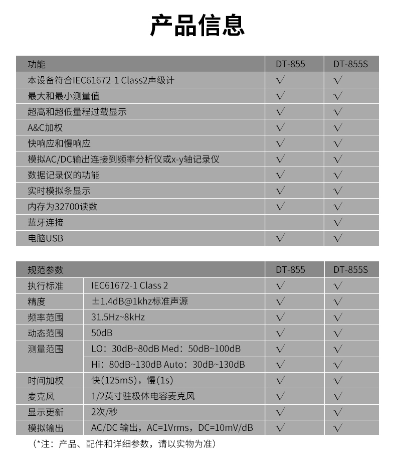 华盛昌 DT-855 专业型噪音计详情图13