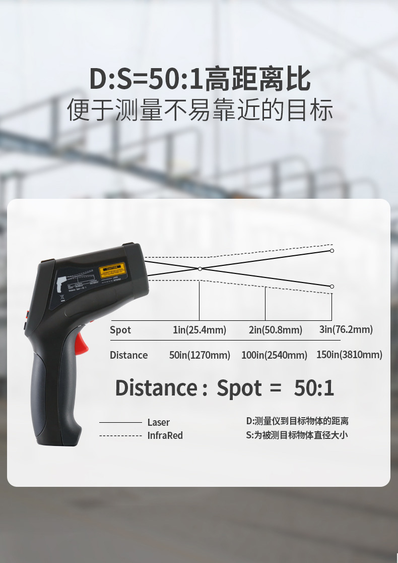 华盛昌 DT-8867H 工业高温双激光红外线测温仪详情图4