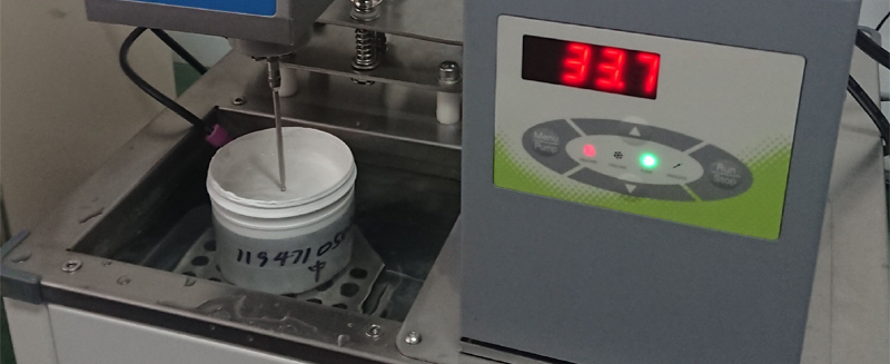 Rotational viscometer is installed and used on the constant temperature bath with picture 4