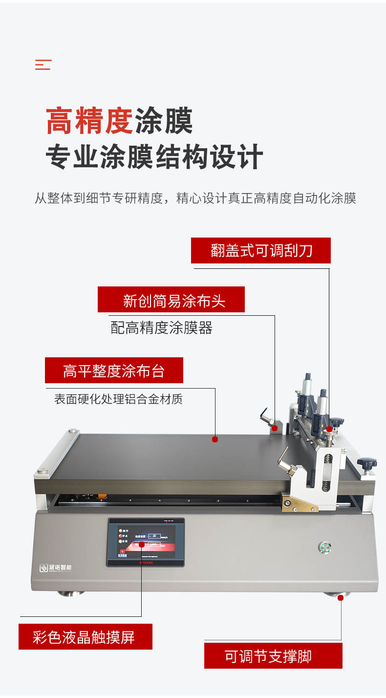 慧诺 TM3300pro 线棒刮刀加热真空吸附涂布机详情图2