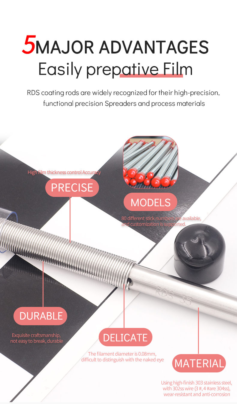 RDS 6 #1/2 "steel wire scraping rod, rod Applicator film thickness 13.7μm Wire diameter 0.15mm Figure 3
