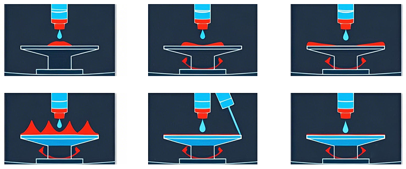 Static spin coating method