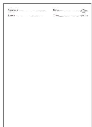 Dabai covering strength measurement cardstock